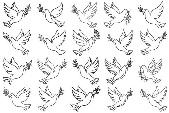 Download Dove with Olive Branch Clipart Bundle - Olive Collection