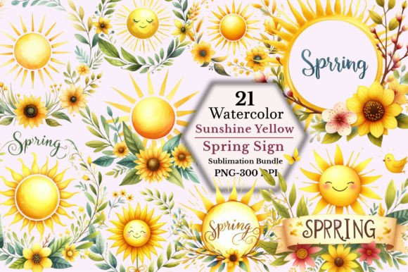 Download Sunshine Yellow Spring Sign Clipart - Sunshine yellow Collection