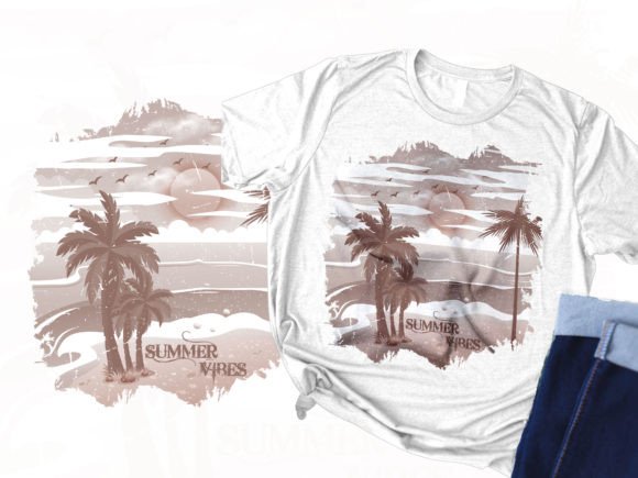 Download Summer Vibes Vintage Print Illusttration - Vintage print Collection