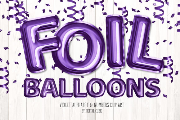 Download Violet Foil Balloon Alphabet Clipart - Violet Collection
