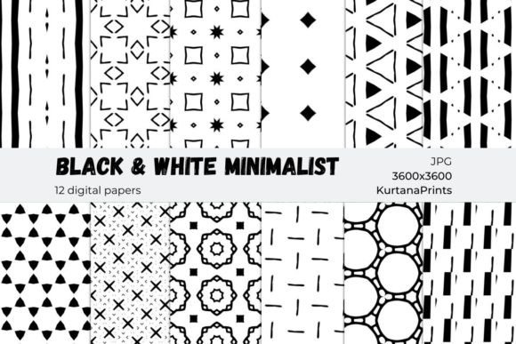 Download Minimalist Patterns in Black &amp; White - Minimalist patterns Collection