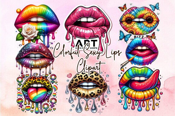 Download Colorful Sexy Lips Clipart Designs - Designs Collection