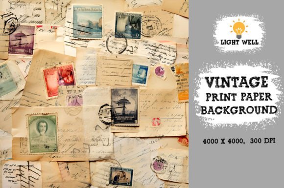 Download Vintage Print Ephemera Paper Pack - Vintage print Collection
