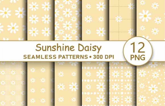 Download Sunshine Yellow Daisy Seamless Patterns - Sunshine yellow Collection