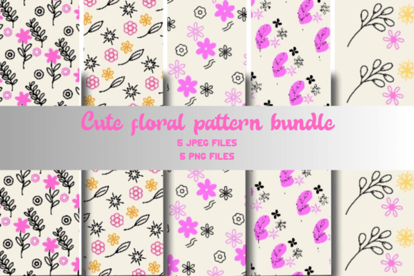 Download Cute Floral Pattern Bundle 01 - Floral pattern Collection