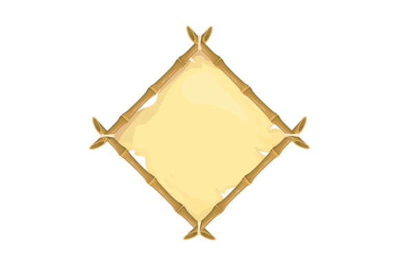 Download Bamboo Plate. Jungle Frame for Sign Luau - Jungle Collection