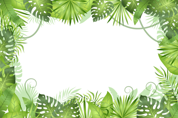 Download Jungle Background. Tropical Leaves Frame - Jungle Collection
