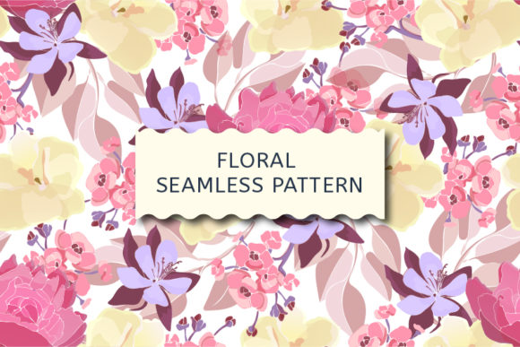 Download Floral Pattern. Pink, Yellow Flowers. - Floral pattern Collection