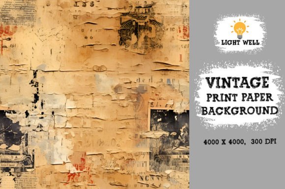 Download Vintage Print Ephemera Paper Pack - Vintage print Collection
