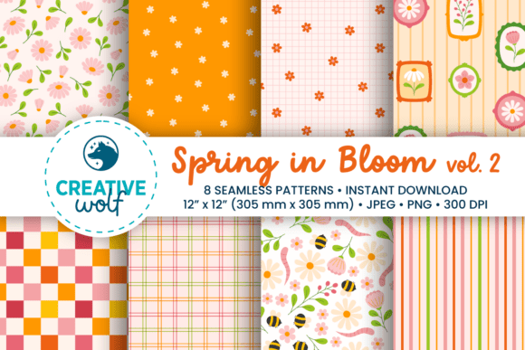 Download Spring in Bloom Seamless Paterns Vol. 2 - Premium Resources
