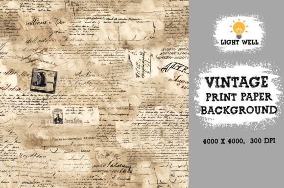 Download Vintage Print Ephemera Paper Pack - Vintage print Collection