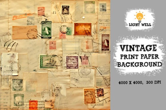 Download Vintage Print Ephemera Paper Pack - Vintage print Collection