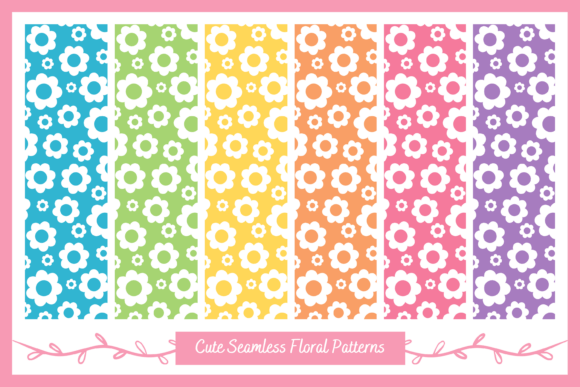 Download Cute Floral Pattern with Rainbow Colors - Floral pattern Collection