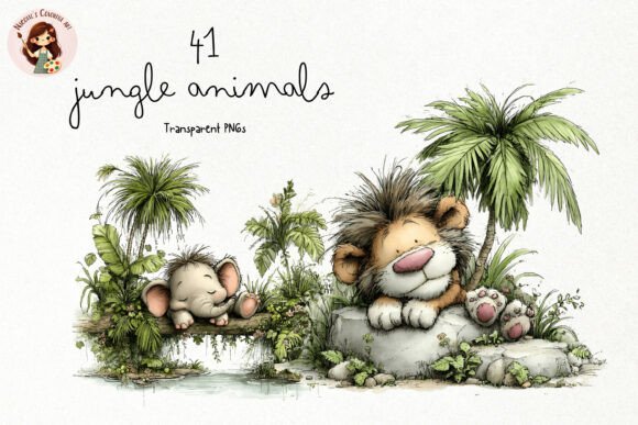 Download Cute Jungle Animals PNG Clipart - Jungle Collection